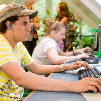 You can use the internet on our PCs or via the school WiFi