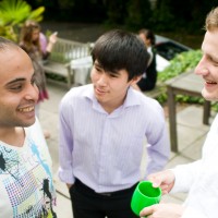 You can talk to friends in our garden