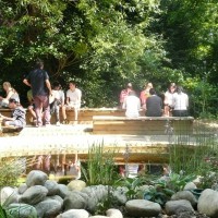 Our new pond area is relaxing and calm